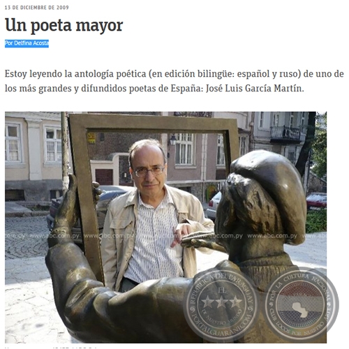 UN POETA MAYOR - Por DELFINA ACOSTA - Domingo, 13 de Diciembre de 2009